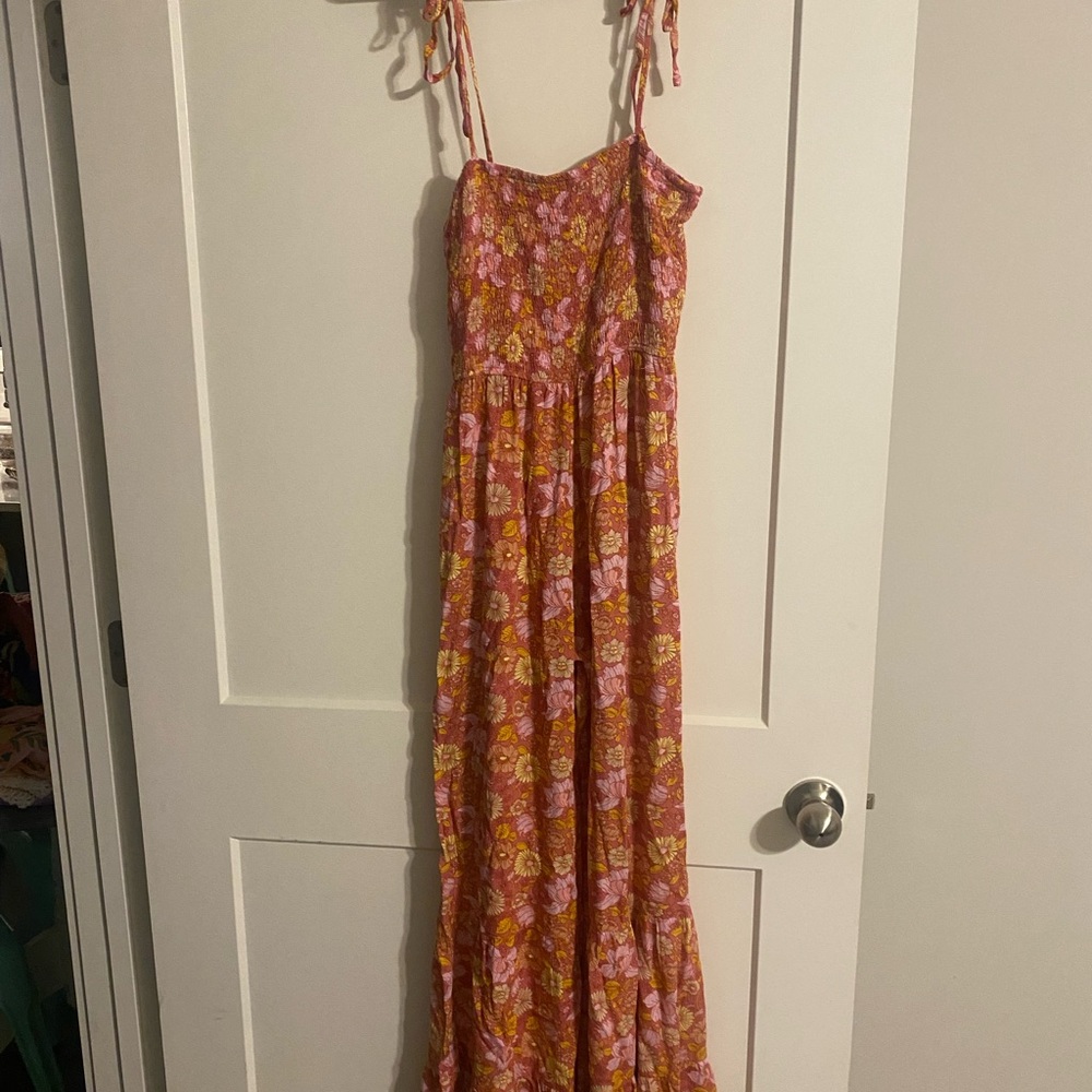 Floral flair leg jumpsuit